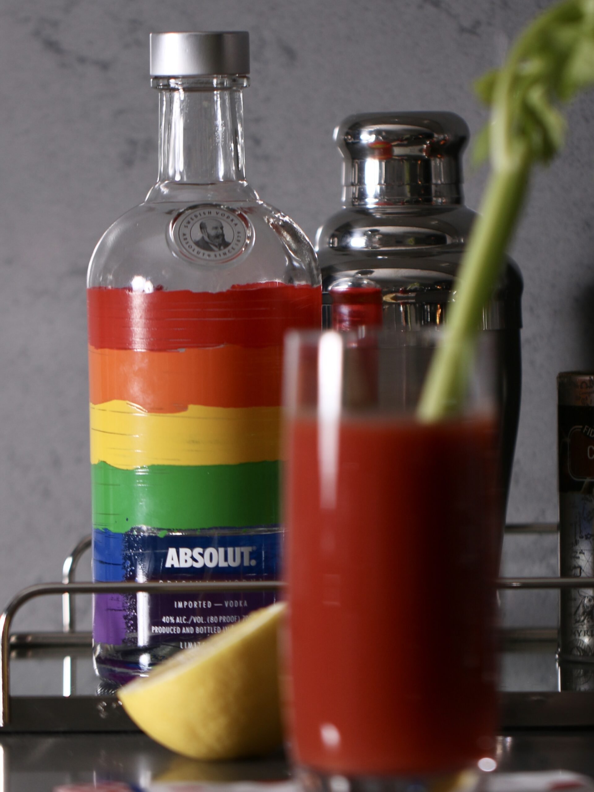 Bloody Mary med Absolut vodka pride